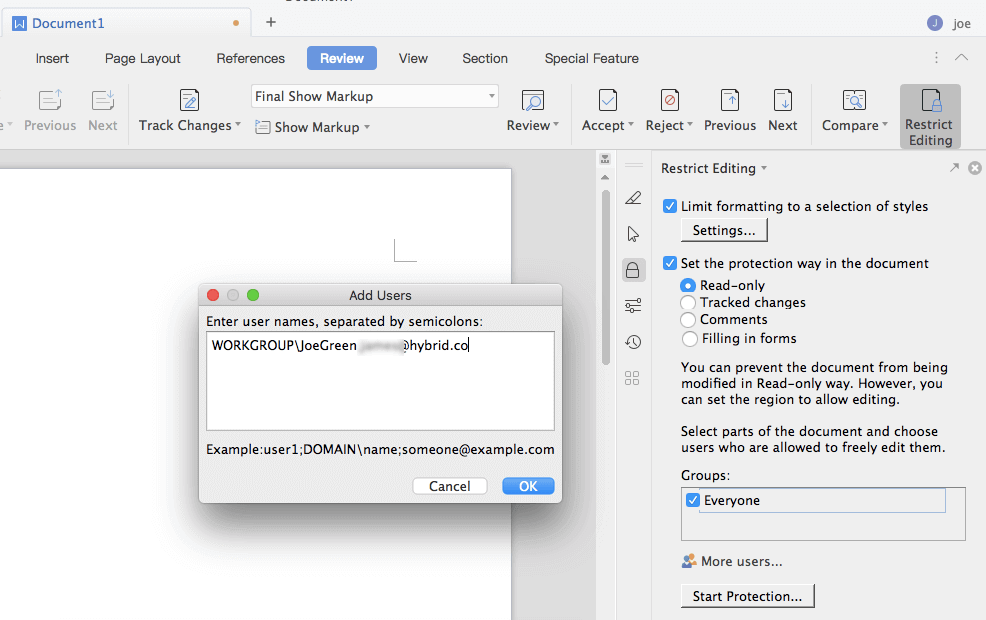 Encrypt and share Office docs on Apple Mac