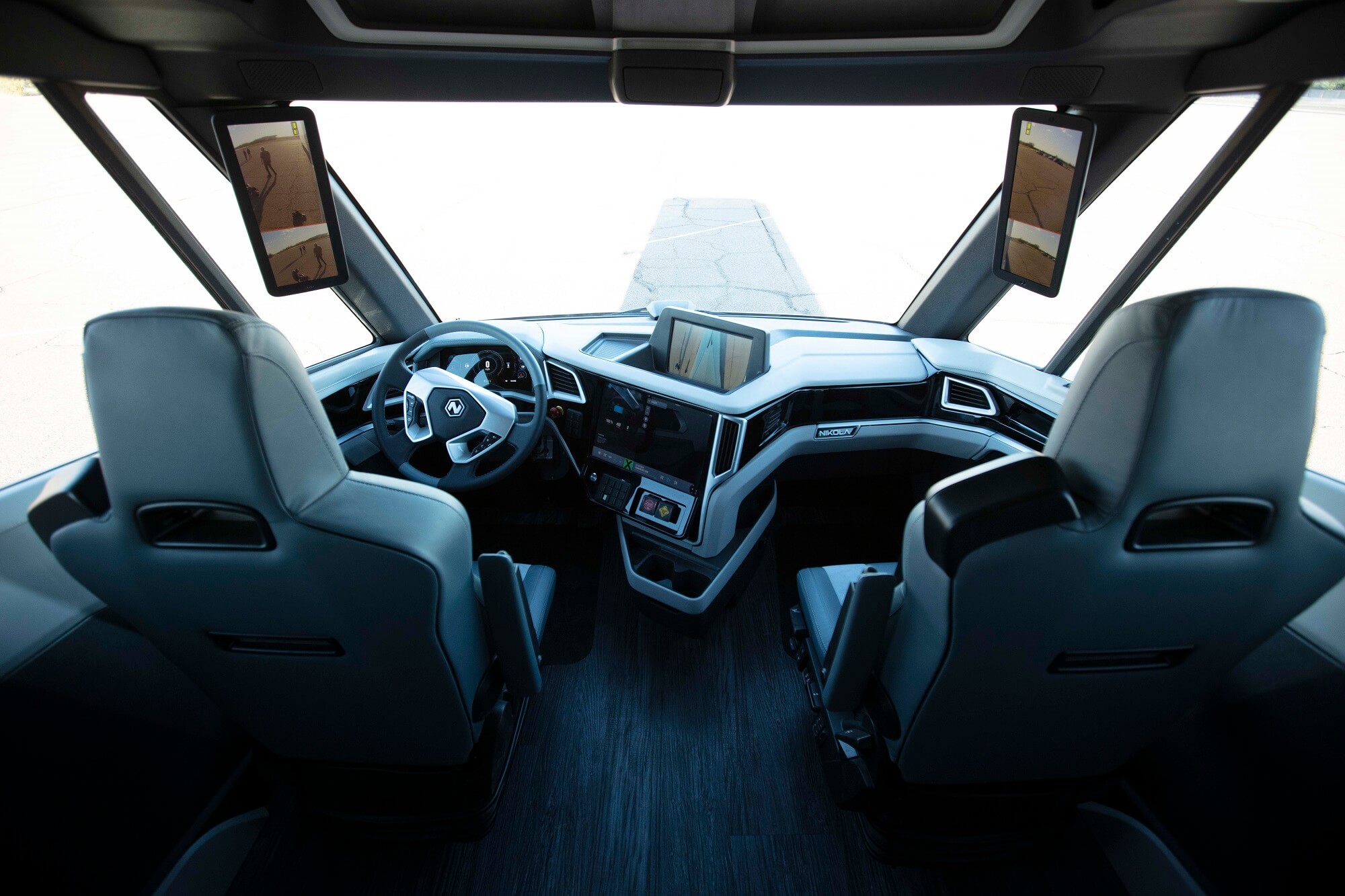 Interior of the Nikola Two autonomous truck
