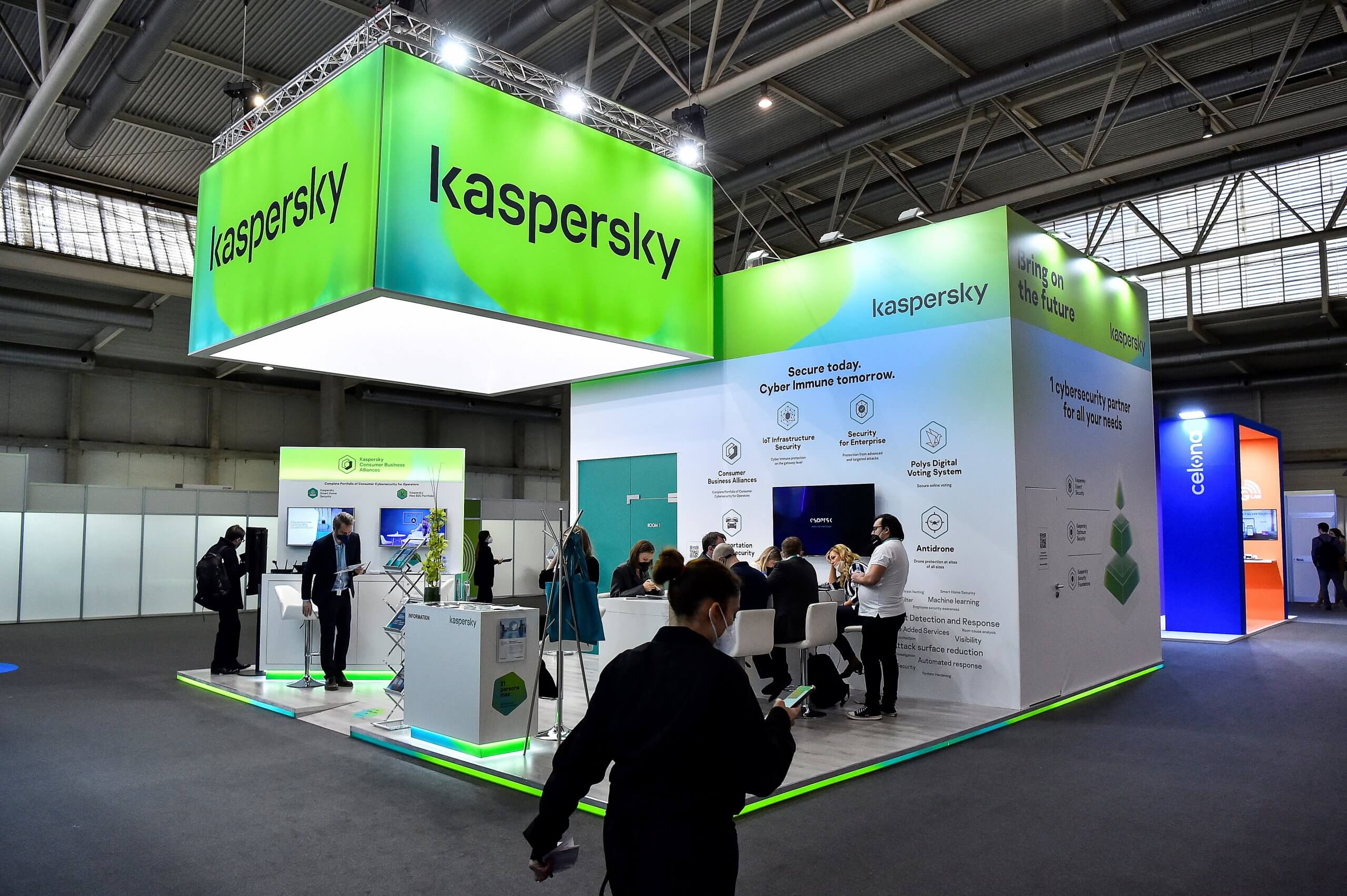 Some Russian companies like Kaspersky were still participating in MWC 2022 as independent exhibitors